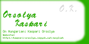 orsolya kaspari business card